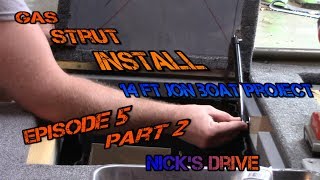 Installing Gas Struts on Jon Boat Hatches (Episode 5.2 of 14 FT Jon Boat Project)