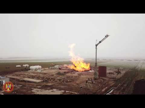 Drona Incendiu Sonda Gaz Moftin Satu Mare 22.12.2017 4K