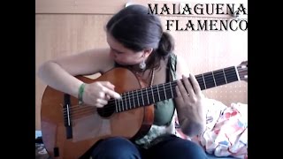 Malaguena flamenco guitar solo (better version) with TAB!