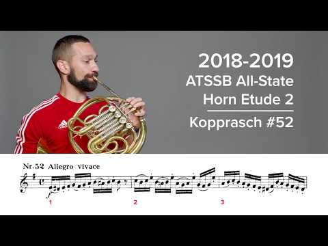 2018-2019 ATSSB All-State French Horn Etude 2 - Kopprasch 52