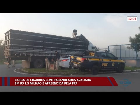 Carga de R$ 1,5 milhão em cigarros contrabandeados é apreendida pela PRF em Piracuruca 27 04 2021