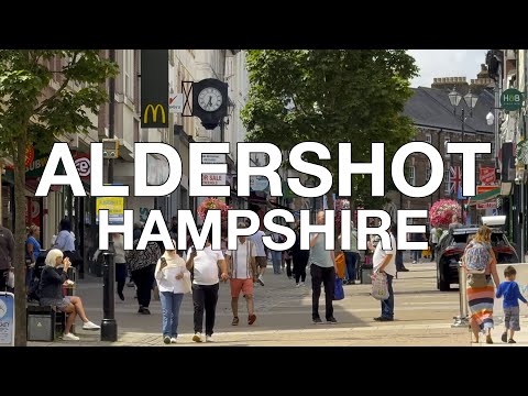 Aldershot Town Centre, Hampshire, UK, England 🇬🇧 4K HDR