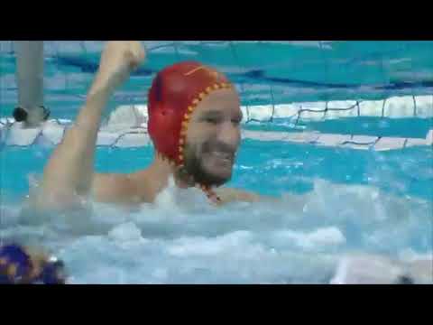 Water-Polo : Fantastic Daniel Lopez Pinedo (Spain) against Serbia