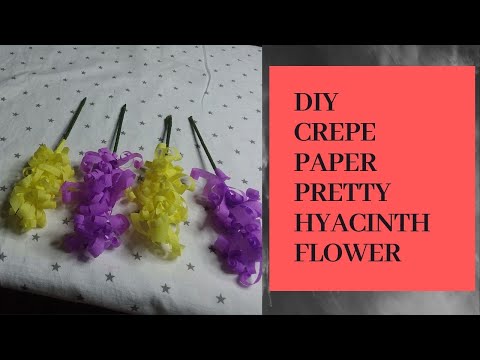 DIY - CREPE PAPER PRETTY HYACINTH FLOWER - Clocky Crafts