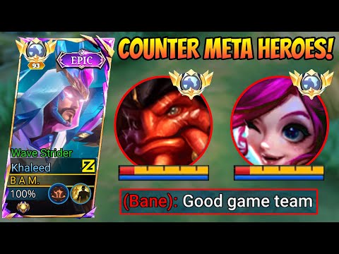 GLOBAL KHALEED DESTROYS META HEROES! BEST COUNTER & TANKY BUILD 2025 - MLBB