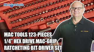 Mac Tools 123-PC. 1/4" Hex Drive Mac-Grip Ratcheting Bit Driver Set