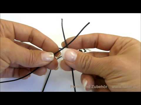 Sliding knot for leather strap - DIY instructions