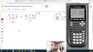 Download the video "Algebra 2B Solving Exponential and Log Equations Example 12"