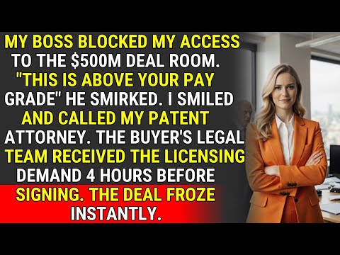 Boss Blocked My $500M Deal—I Froze It With A Patent ♟️