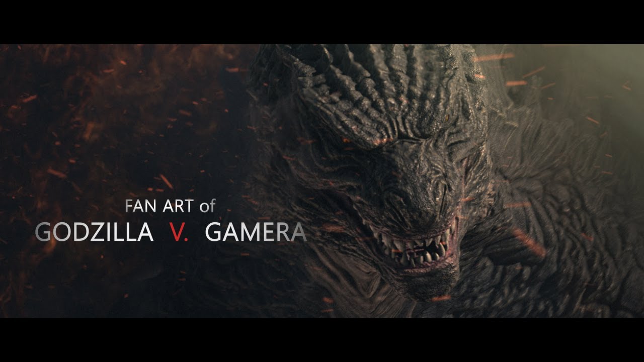 FAN ART of  GODZILLA V. GAMERA Teaser　/　ファンアートゴジラV.ガメラ　特報