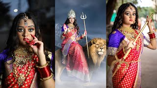 BTS My Life’s Most difficult Durga Mata Angry Look Create for Navratri with Heavy Jewellery