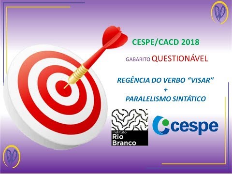 Regência de "visar" + Paralelismo - CACD/CESPE 2018 - GABARITO QUESTIONÁVEL! (Caco Responde #8)
