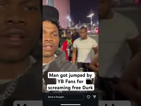 Man got jumped by YB Fans for screaming free Durk#rap #lildurk #rapper #otf #nbayoungboy