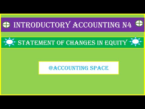 INTRODUCTORY ACCOUNTING N4 STATEMENT OF CHANGES IN EQUITY