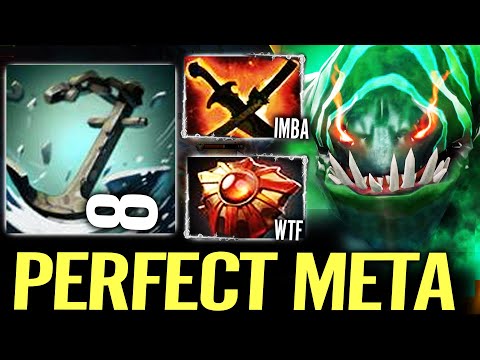 Tidehunter 100% New Meta - Unreal Damage with Solar Crest + Sange and Yasha - One Shot Kill Dota 2