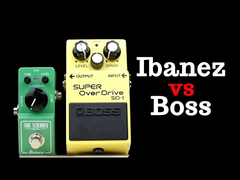 TUBE SCREAMER FIGHT: Ibanez Tube Screamer Mini vs Boss SD-1 Overdrive Pedal Shootout