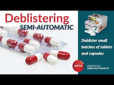 Déblistéreuse semi-automatique dédiée aux petits/moyens lots de blisters - Jusqu'à 30 blisters/min - PressOut SemiAuto_1
