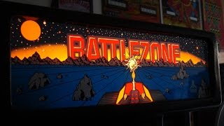 1980 Battlezone Arcade Game!  Atari Classic upright cabinet... gameplay, artwork overview