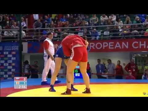 European Sambo Championships - 2016 - AMBARTCUMOVA, Dayina (RUS)-LEONIDZE, Irine (GEO)
