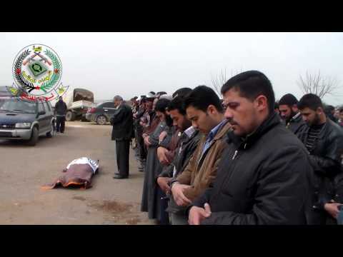 صلاة الجنازة على  خالد قرندل ابوالخير قائد كتيبة شهداء المثنى