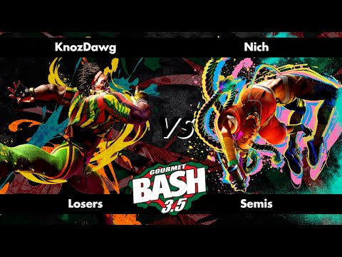 Gourmet Bash 3.5 - KnozDawg (Dee Jay) vs Nich (Kimberly) - SF6 - Losers Semis