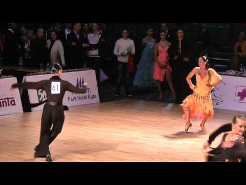 00219 Nikolay Chernov & Evgenia Florinskaya - Jive 1/8 Youth Latin Baltic Grand Prix 2012 Latvia