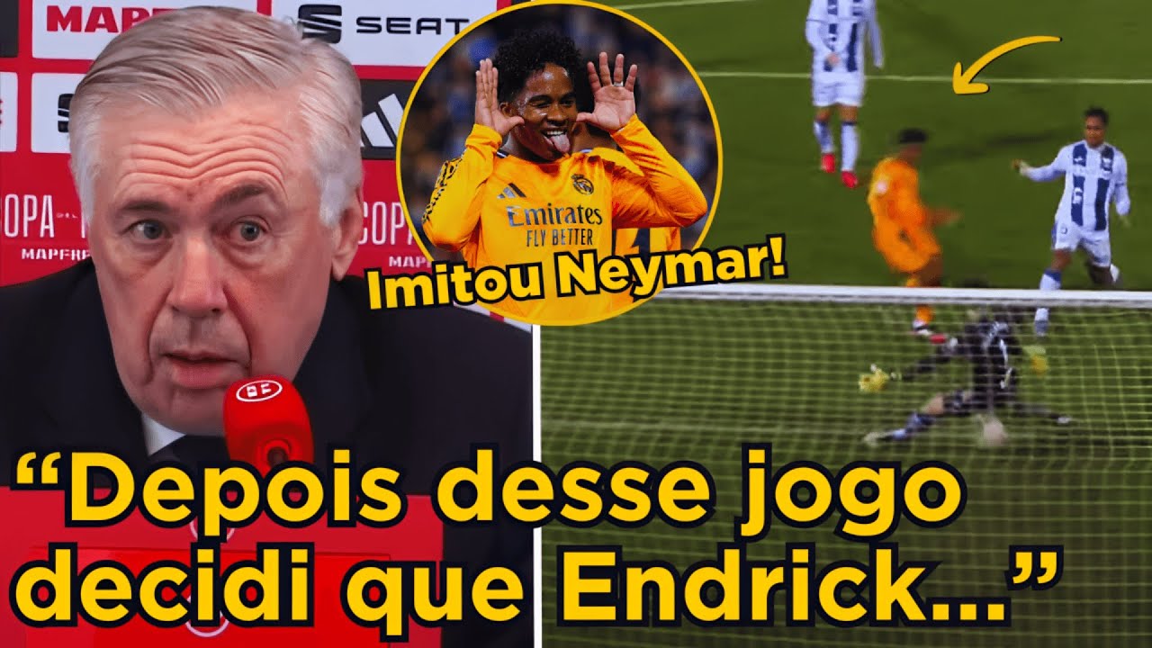 ✨TEM MUITA ESTRELA! ENDRICK BRILHA COM GOL E FAZ ANCELOTTI TOMAR DECISÃO IMPORTANTE!