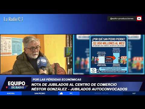 Jubilados autoconvocados presentó un informe por la perdida de ingresos en la economía de San Pedro