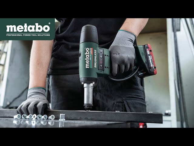 Video teaser voor Metabo 18 Volt Cordless Rivet Nut Gun NMP 18 LTX BL M10