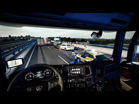 POV truck Driving Scania S450 Autovía Barcelona Spain - ETS2 1.47