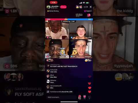 Flyysoulja arguing on live with YNW BSlime and D’Aydrian Harding