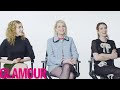 Emma Roberts Plays Who Knows You Best With Kiernan Shipka Lucy Boynton Glamour