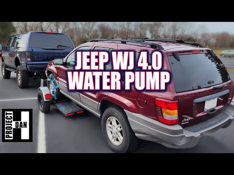 2003 JEEP GRAND CHEROKEE WJ 4.0 WATER PUMP, HOSE & THERMOSTAT REPLACEMENT.