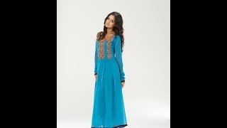 Ferozi Chiffon Box Pleat Anarkali Video - YourDarziLondon