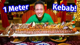 Middle Eastern Food Buffet!! 1 METER KOFTA KEBAB - All You Can Eat!! - YouTube