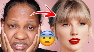 Makeup Transformation Taylor Swift 😳🔥 #makeup #lacewig