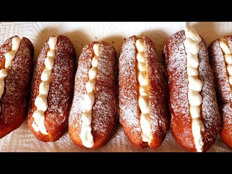 How to make cream doughnuts/ Fresh cream doughnuts recipe/ Cream donut recipe/cream donuts recipe