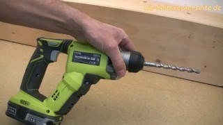 Test Akku Bohrhammer Ryobi R18SDS Kombihammer