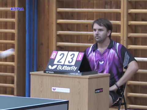 SK Kuřim B : S.  Křepice A st.tenis KS JMK, Šťastný - Zástěra.