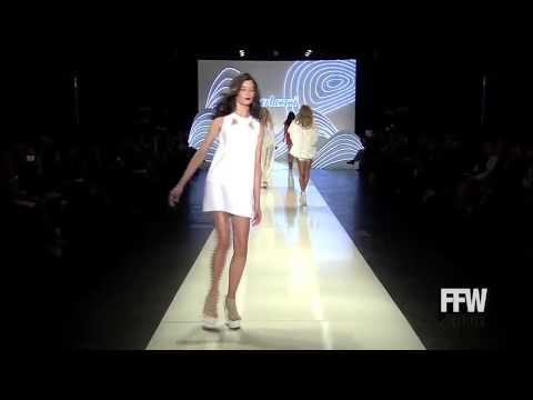 2 Models trip in platform shoes during Colcci Spring/Summer 2012 fashion show