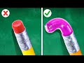 HOW TO SNEAK CANDIES INTO SCHOOL DIY Edible School Supplies Food Class Hacks By 123 GO