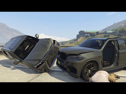 GTA 5 High Speed Car Crashes & Rollovers Compilation