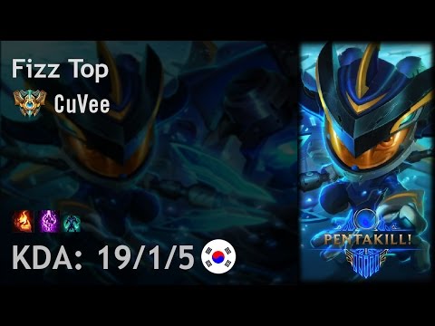 Fizz Top vs Kled - CuVee - KR Challenger Patch 7.7