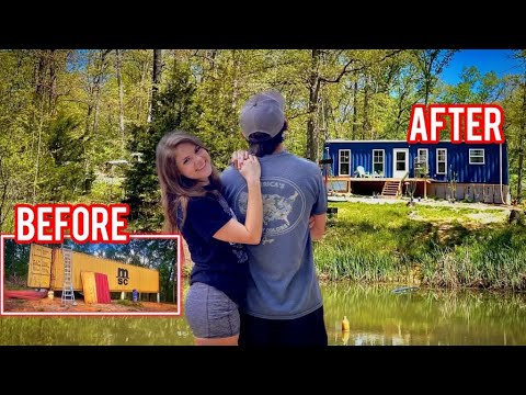Couple Building Shipping Container House In 10 MINUTES | TIMELAPSE | Start to Now | Raw Land
