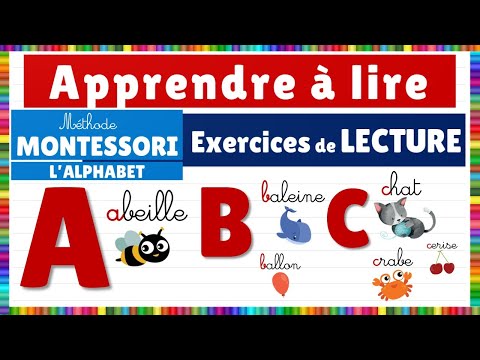 Apprendre à lire || Méthode Montessori || L'alphabet - Exercices de lecture : lecture de mots