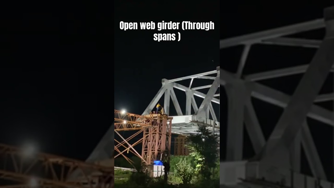 Open web girder through spans