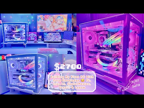 ✨ Building My First PC W/ Zero Knowledge 😬 | Not Budget Friendly 🎀 Ft. Lian Li &amp; CoolerMaster 💗