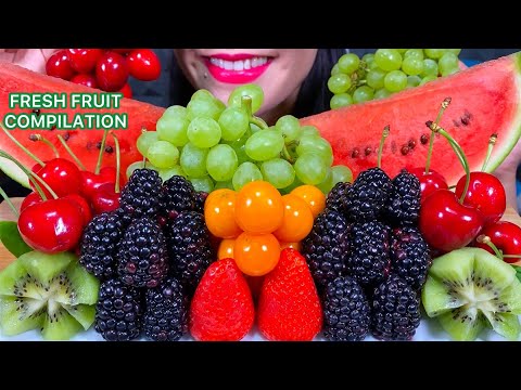 BEST OF STELLA ASMR FRESH FRUIT COMPILATION PART 1 MUKBANG MASSIVE Eating Sounds