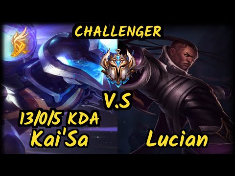 G2H XDSMILEY (KAI'SA) vs LUCIAN - 13/0/5 KDA BOTTOM ADC CHALLENGER GAMEPLAY - EUW v9.7