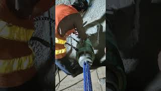 Tensioned Ground Anchor Stressing | Acceptance Test #anchor #hydropower